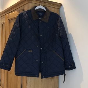 Quilted navy polo jacket
